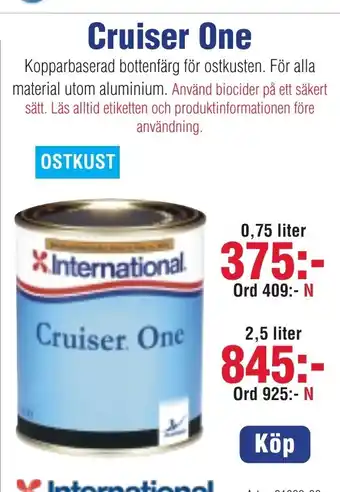 Benns Cruiser One erbjuda