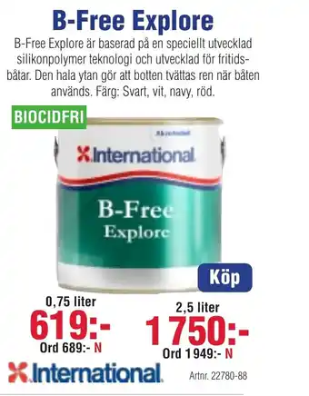 Benns B-Free Explore erbjuda