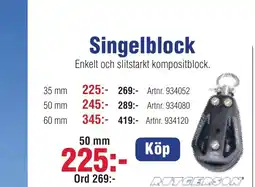 Benns Singelblock erbjuda