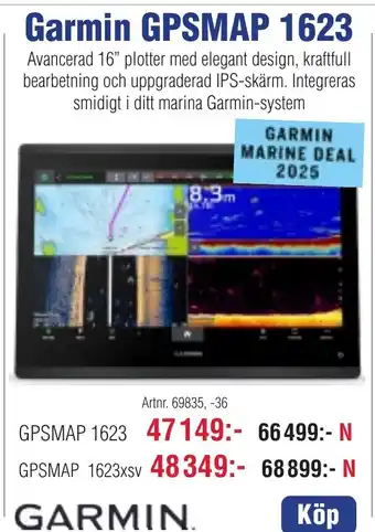Benns Garmin GPSMAP 1223 Garmin GPSMAP 1623 erbjuda