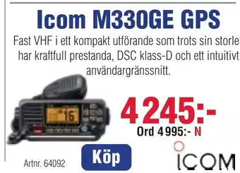 Benns Icom M330GE GPS erbjuda