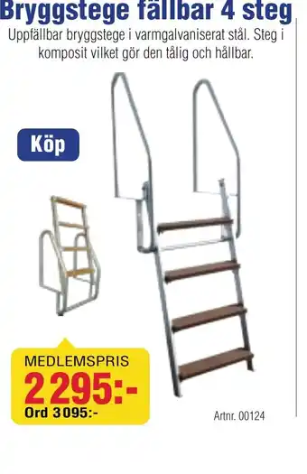 Benns Bryggstege fällbar 4 steg Bryggstege rf 4 steg erbjuda