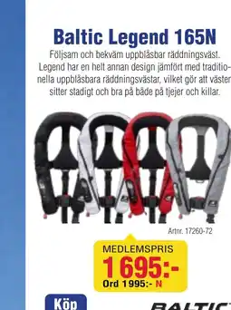 Benns Baltic Legend 165N erbjuda