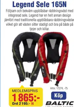 Benns Legend Sele 165N erbjuda