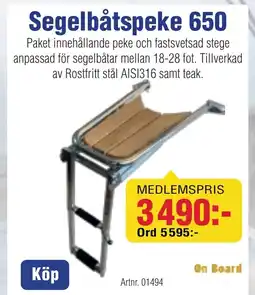 Benns Segelbåtspeke 650 erbjuda