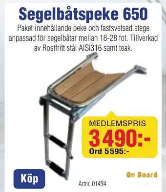 Benns Segelbåtspeke 650 erbjuda