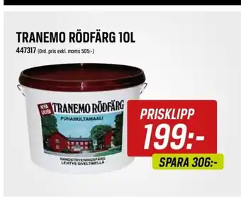 Swedol Tranemo rödfärg erbjuda