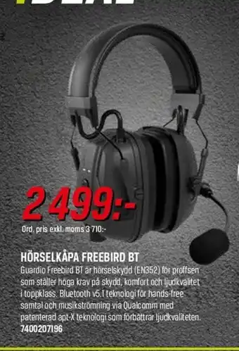 Swedol HÖRSELKÅPA FREEBIRD BT erbjuda