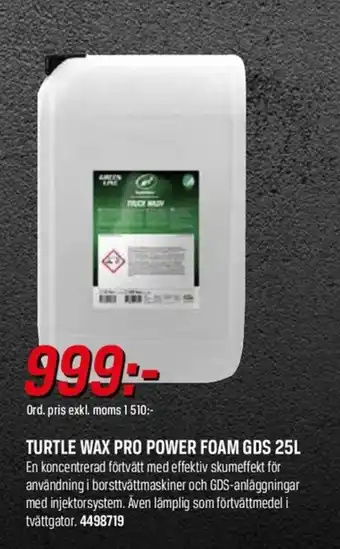 Swedol TURTLE WAX PRO POWER FOAM GDS erbjuda