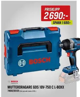 Swedol MUTTERDRAGARE GDS 18V-750 C L-BOXX 7400235125 (Ord. pris exkl. moms 4 370:-) erbjuda