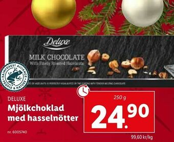 Lidl Mjölkchoklad med hasselnötter erbjuda