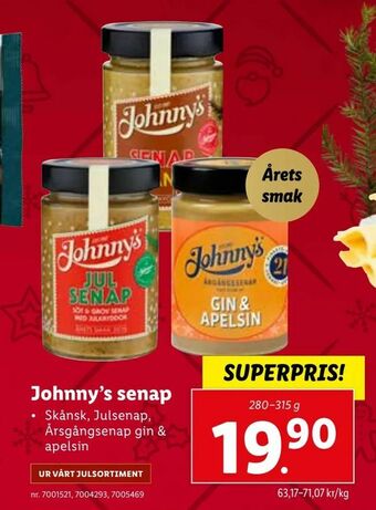 Lidl Johnny's senap erbjuda