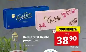 Lidl Karl Fazer & Geisha presentbox erbjuda