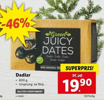 Lidl Dadlar erbjuda