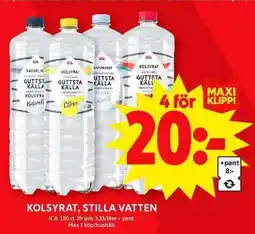 ICA Maxi ICA Kolsyrat, stilla vatten erbjuda