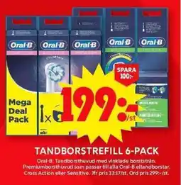ICA Maxi ORAL-B Tandborstrefill 6-pack erbjuda