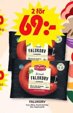 ICA Maxi SCAN Falukorv erbjuda
