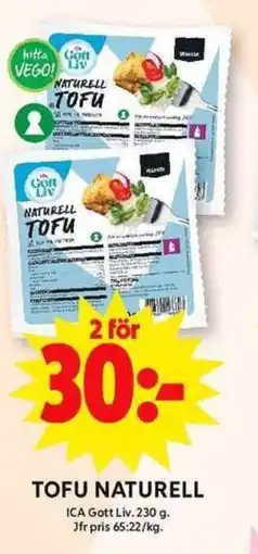 ICA Maxi ICA Tofu naturell erbjuda