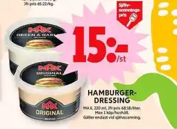ICA Maxi MAX Hamburger- dressing erbjuda