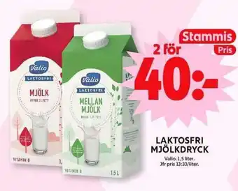 ICA Maxi VALIO Laktosfri mjölkdryck erbjuda