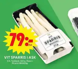 ICA Maxi ICA Vit sparris i ask erbjuda