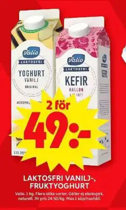 ICA Maxi VALIO Laktosfri vanilj-, fruktyoghurt erbjuda