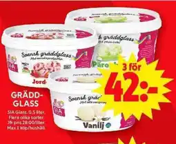 ICA Maxi SIA Grädd- glass erbjuda