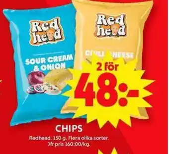 ICA Maxi REDHEAD Chips erbjuda
