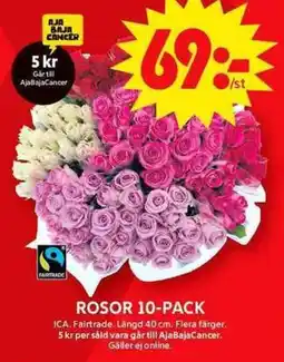 ICA Maxi ICA Rosor 10-pack erbjuda