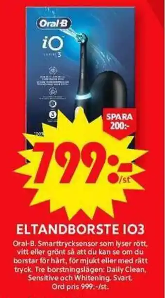 ICA Maxi ORAL-B Eltandborste 103 erbjuda