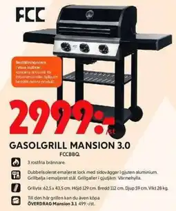 ICA Maxi FCCBBQ Gasolgrill mansion 3.0 erbjuda