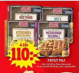 ICA Maxi FELIX Fryst paj erbjuda