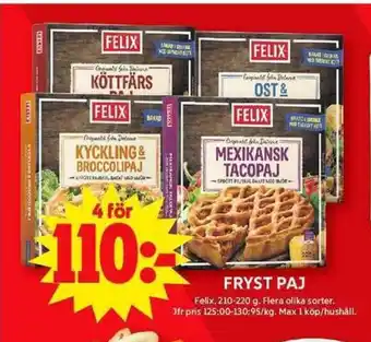 ICA Maxi FELIX Fryst paj erbjuda