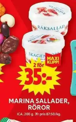 ICA Maxi ICA Marina sallader röror erbjuda