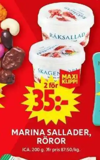 ICA Maxi ICA Marina sallader röror erbjuda