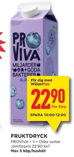 Willys PROVIVA Fruktdryck erbjuda
