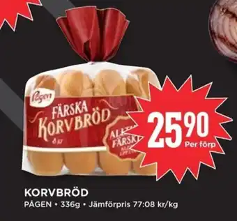 Willys PAGEN Korvbröd erbjuda