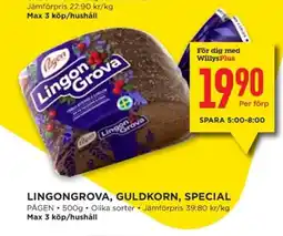 Willys PAGEN Lingongrova, guldkorn, special erbjuda