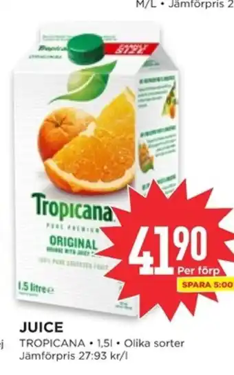 Willys TROPICANA Juice erbjuda