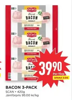 Willys SCAN Bacon 3-pack erbjuda