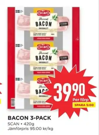 Willys SCAN Bacon 3-pack erbjuda