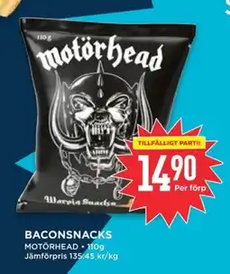 Willys MOTÖRHEAD Baconsnacks erbjuda