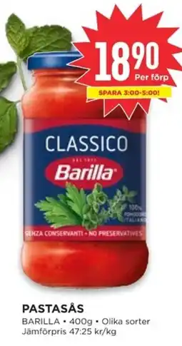 Willys BARILLA Pastasås erbjuda