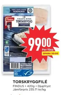 Willys FINDUS Torskryggfilé erbjuda