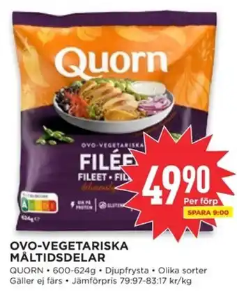 Willys QUORN Ovo-vegetariska måltidsdelar erbjuda