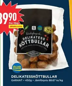 Willys GARANT Delikatessköttbullar erbjuda