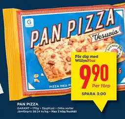 Willys GARANT Pan pizza erbjuda