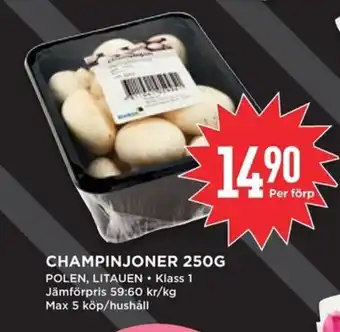 Willys Champinjoner erbjuda