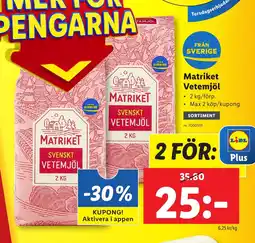 Lidl MATRIKET vetemjöl erbjuda