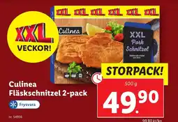 Lidl CULINEA Fläskschnitzel 2-pack erbjuda